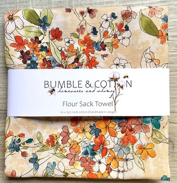 Watercolor Flowers Chef Towel || Nature Inspired Kitchen Towel