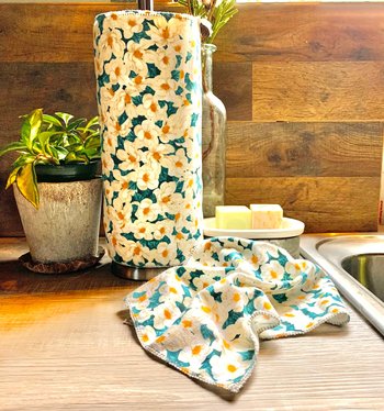 Magnolias & Leaves Paperless Towels || Unpaper Towels || Eco Sustainable Zero Waste Kitchen