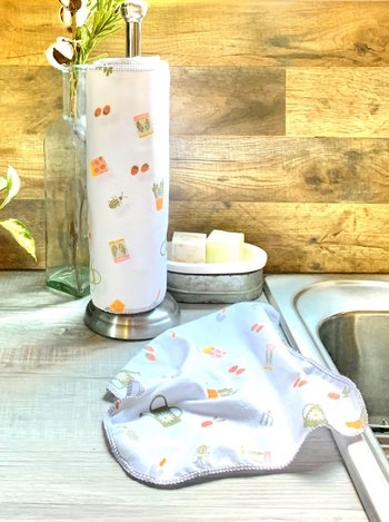 Garden Tools & Bugs Paperless Towels || Unpaper Towels || Eco Sustainable Zero Waste Kitchen