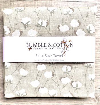 Cotton Plant Chef Towel || Nature Inspired Kitchen Towel