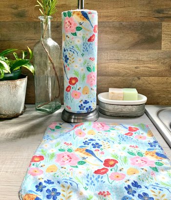 Birds • Flowers • Bees Paperless Towels || Unpaper Towels || Eco Sustainable Kitchen