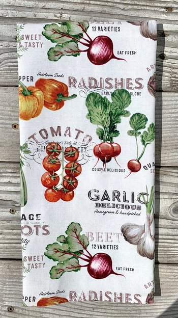 Garden Vegetables Chef Towel || Nature Inspired Kitchen Towel