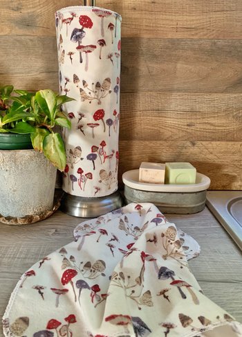 Forest Mushrooms Paperless Towels || Unpaper Towels || Eco Sustainable Zero Waste Kitchen