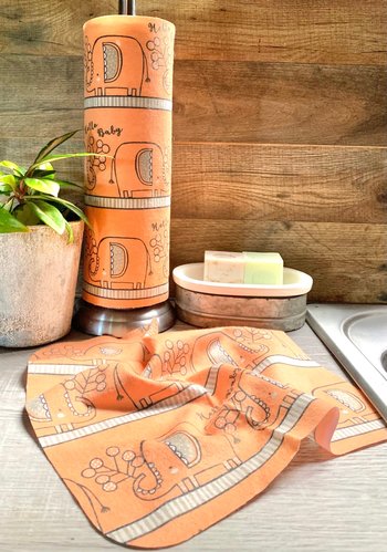 Elephants Paperless Towels || Unpaper Towels ||  12x12 Sheets || Eco-Friendly Gift