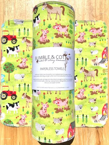 Farm Time Paperless Towels || Unpaper Towels || Eco Sustainable