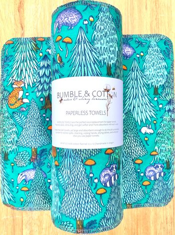 Woodland Animals in the Forest  Paperless TowelsPaperless Towels || Unpaper Towels || Eco Sustainable