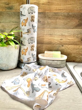 Beatrix Elephant (Series 2) Paperless Towels || Unpaper Towels || Eco Sustainable