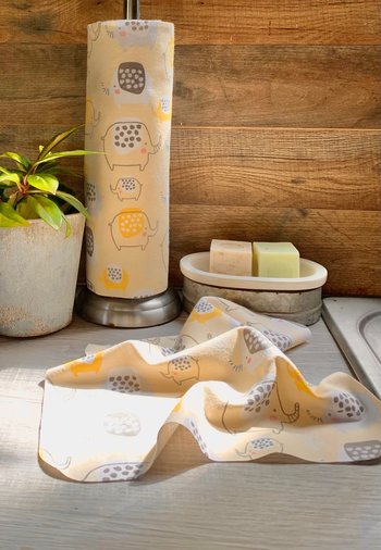 Beatrix Elephant (Series 3) Paperless Towels || Unpaper Towels || Eco Sustainable