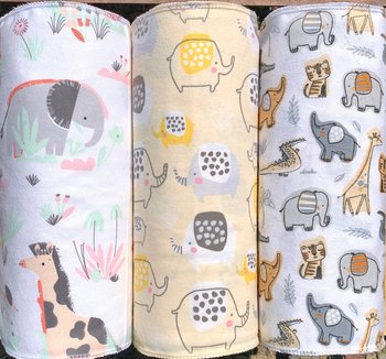 Beatrix Elephant Trio (Series 6) Paperless Towels || Unpaper Towels || Eco Sustainable