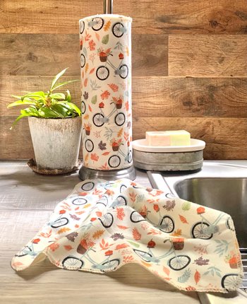 Fall Bicycles Paperless Towels || Unpaper Towels || Eco Sustainable Kitchen