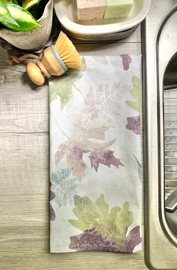 Watercolor Leaves Chef Towel