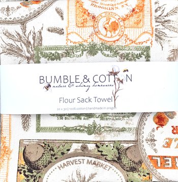 Autumn Vintage Labels Chef Towel || Nature Inspired Kitchen Towel