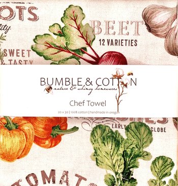 Garden Vegetables Chef Towel || Nature Inspired Kitchen Towel