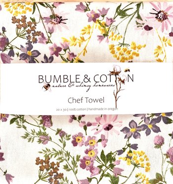 Spring Wildflowers Chef Towel || Nature Inspired Kitchen Towel