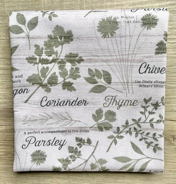 Garden Herbs Chef Towel || Nature Inspired Kitchen Towel