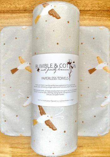 Birds Paperless Towels || Unpaper Towels ||  Eco Kitchen Gift || Cloth Napkins 12x12 Sheets
