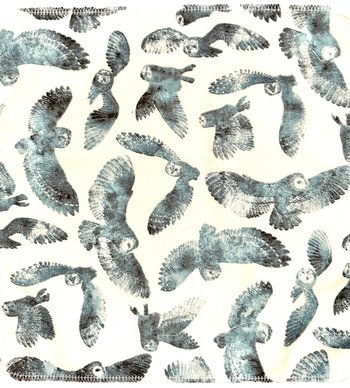 Owls on white Paperless Towels || Unpaper Towels || Eco Sustainable Kitchen Towels 12x12 Sheets