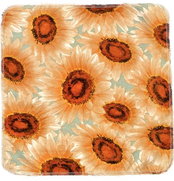 Painted Sunflowers Paperless Towels || Unpaper Towels || Zero Waste Kitchen