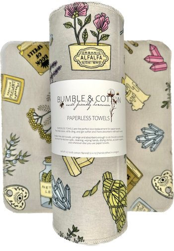 Herbs & Magic Paperless Towels || Herbalist Unpaper Towels || Eco Sustainable Zero Waste Kitchen