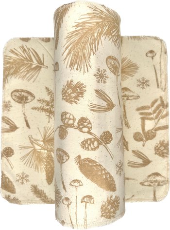 Mushrooms in a Pine Forest Paperless Towels || Unpaper Towels || Eco Sustainable Zero Waste Kitchen || Mushroom Cloth Napkins 12x12 Sheets