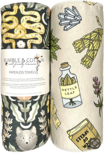 Cosmic Trio Paperless Towels || Unpaper Towels || Zero Waste Kitchen 12x12 Sheets