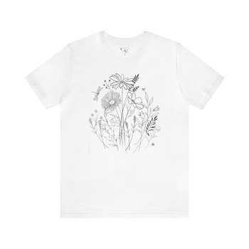 Wildflowers Tee Shirt || Flower Lover T-Shirt || Botanical Tee Shirt || Gender Neutral Gift