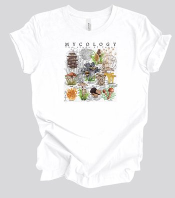 MYCOLOGY Tee Shirt || Fungi T-Shirt || Mushroom Lover T-shirt || Nature Eco Gender Neutral Gift