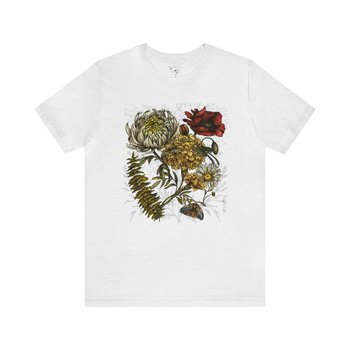 Floral Botanical Tee Shirt ||  Flower Tee || Botanical Flowers T-shirt || Nature ECO T-shirt Gender Neutral Gift