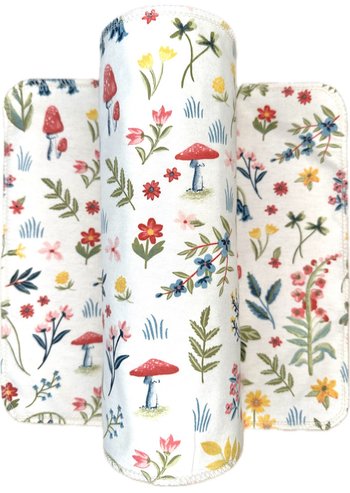 Wildllowers & Mushies Paperless Towels || Unpaper Towels || Eco Kitchen Gift || Flower Napkins 12x12 Sheets
