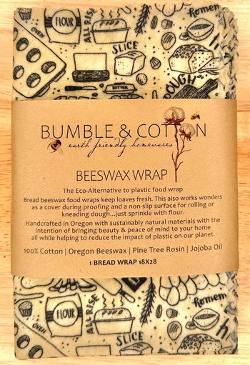 Beeswax BREAD·WRAP 18x28 || Eco-Friendly Food Wrap || Plastic-free Bread Wrap