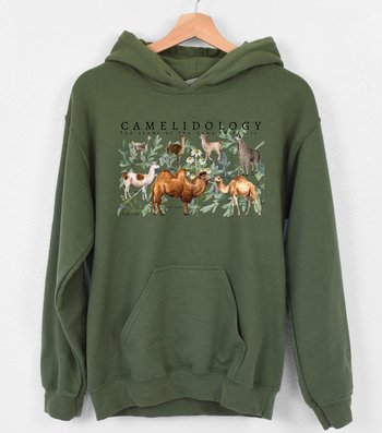 CAMELIDOLOGY Hoodie || CAMELID Hoodie || Llama Alpaca Camel Hooded Sweatshirt Gender Neutral Gift