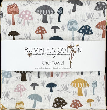 Groovy Mushrooms Chef Towel || 20x30 Kitchen Towel