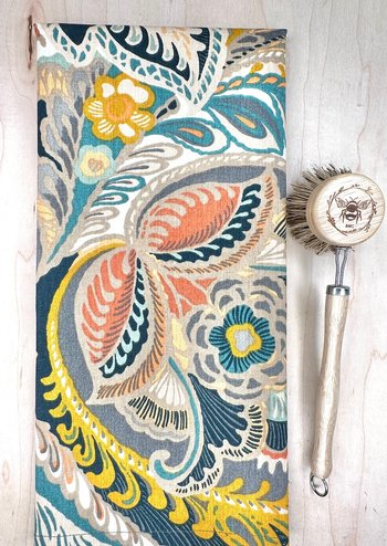 EarthTone Swirly Leaves Chef Towel || Nature Inspired Kitchen Towel || Kitchen Towel