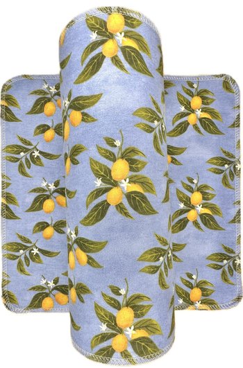 Citrus Paperless Towels || Unpaper Towels || Eco Kitchen Gift 12x12 Sheets || Lemons Kumquats Periwinkle