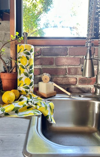 Lemon Paperless Towels || Unpaper Towels 12x12 || Lemon Lover Gift || Eco Kitchen Reusables