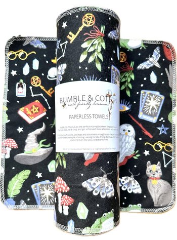 Spooky Magic Paperless Towels || Unpaper Towels || Eco Sustainable Gift 12x12 Sheets