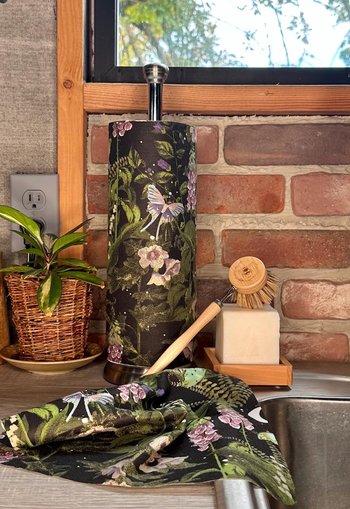 Luna Moth Garden Paperless Towels || Unpaper Towels || Eco-Friendly Gift || 12x12 Sheets