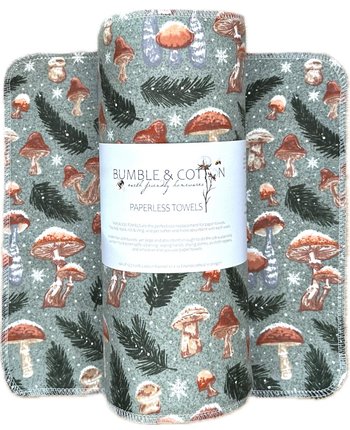 Winter Mushrooms Paperless Towels 