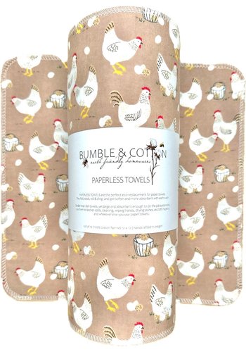 Chickens & Eggs Paperless Towels