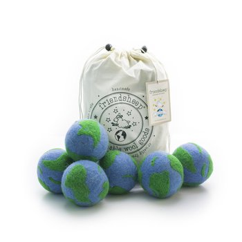 Eco Dryer Balls: EARTH Set of 6 w/Bag