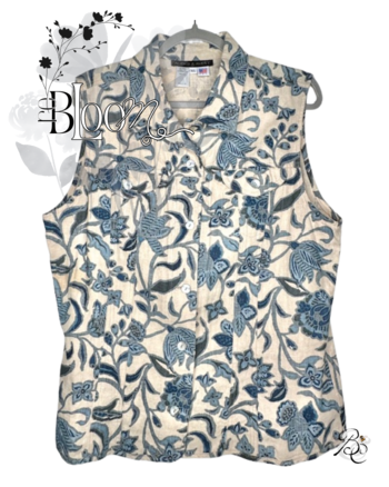 Linen&Botanical Sleeveless Jacket  χℓαяgє 