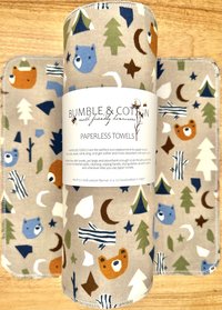 Bears & Wilderness Paperless Towels || Unpaper Towels || Zero Waste Camping 12x12 Sheets