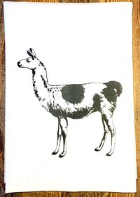 Llama Tea Towel || Vintage Llama Art