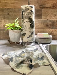 Spooky Butterflies, Moths and Botanicals Paperless Towels || Unpaper Towels || Eco-Friendly Gift || 12x12 Sheets
