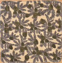 Pinecones & Branches 12x12 Paperless Towels || Reusable Paper Towels || Eco Kitchen Botanical Gift || Classic Collection