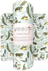 Frogs and Greens Paperless Towels || Reusable Paper Towels || Eco Sustainable Kitchen 12x12 Sheets || Classic Collection