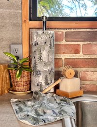 Yeti Winter Paperless Towels || Eco Sustainable Kitchen Gift || Sasquatch Reusable Paper Towels 12x12 Sheets || Classic Collection