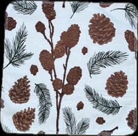 Pinecones Paperless Towels || Reusable Paper Towels || Eco Kitchen Botanical Gift || 12x12 || Classic Collection