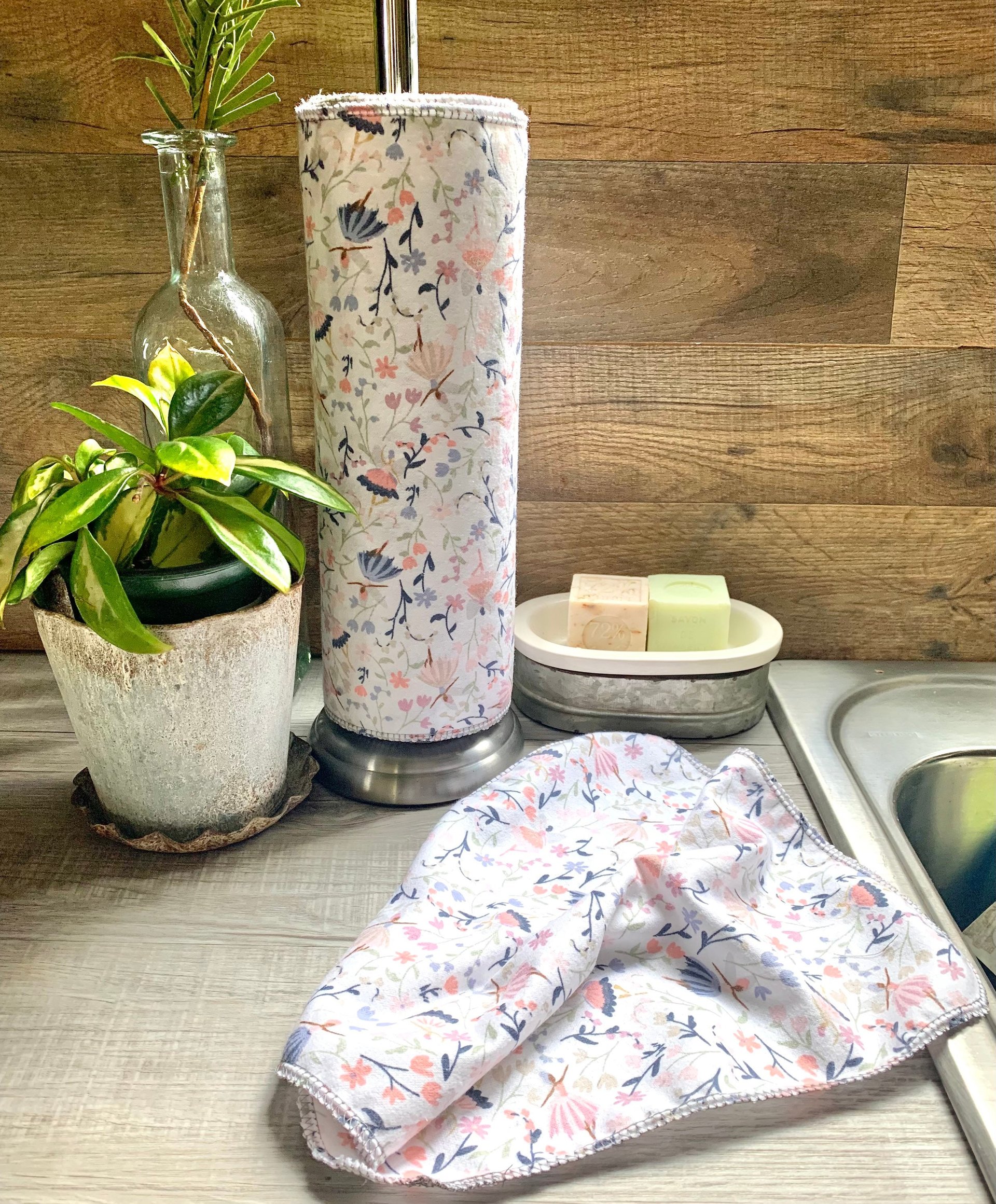 Flower Fairies Paperless Towels || Reusable Paper Towels || Eco Sustainable Zero Waste Kitchen Gift  12x12 Sheets || Classic Collection