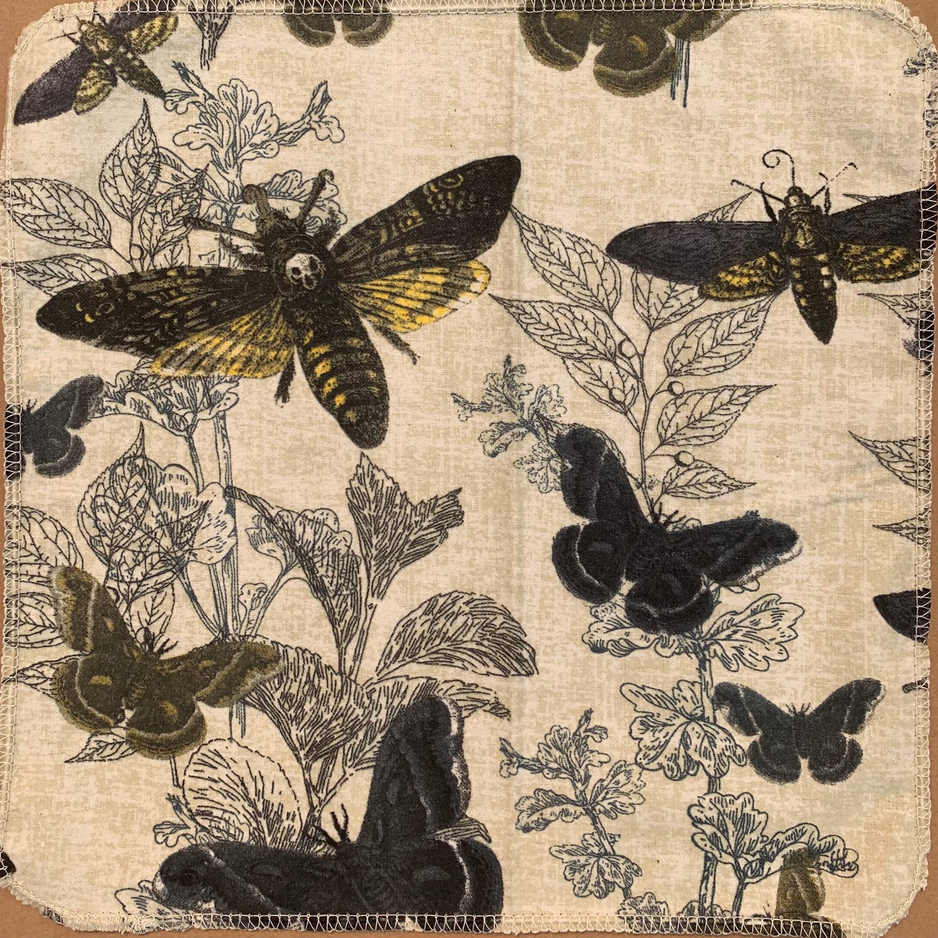 Spooky Butterflies, Moths and Botanicals Paperless Towels || Unpaper Towels || Eco-Friendly Gift || 12x12 Sheets